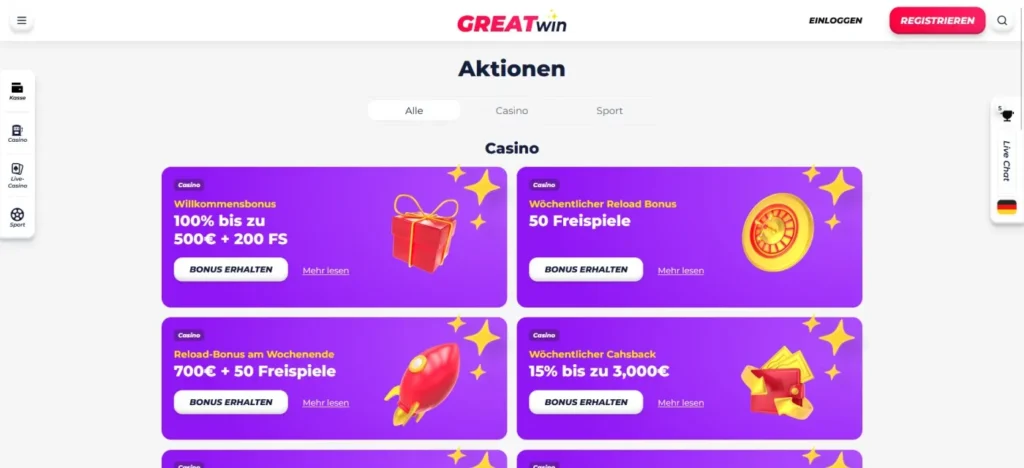 greatwin bonusangebote